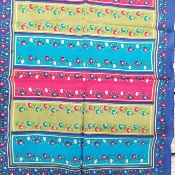 Albert Nipon silk scarf floral striped - Picture 4 of 5